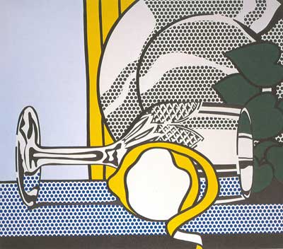 Roy Lichtenstein, Still Life with Glass and Peeled Lemon Fine Art Reproduction Oil Painting