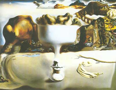 Salvador Dali, Apparition of Face and Fruit Dish on a Beach Fine Art Reproduction Oil Painting