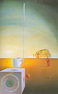 Salvador Dali, Giant Flying Mocha Cup Fine Art Reproduction Oil Painting