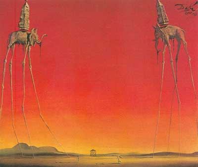Salvador Dali, The Elephants Fine Art Reproduction Oil Painting
