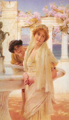 Sir Lawrence Alma-Tadema, A Difference of Opinion Fine Art Reproduction Oil Painting
