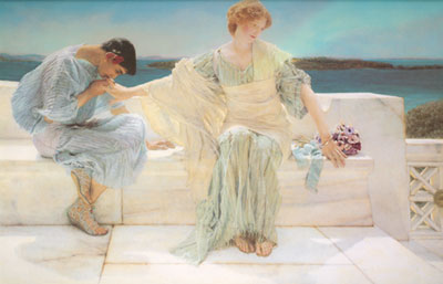 Sir Lawrence Alma-Tadema, Ask Me No More Fine Art Reproduction Oil Painting