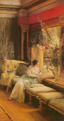 Sir Lawrence Alma-Tadema, Vain Courtship Fine Art Reproduction Oil Painting