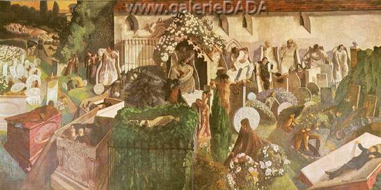 Stanley Spencer, The Resurrection of Cookham Fine Art Reproduction Oil Painting