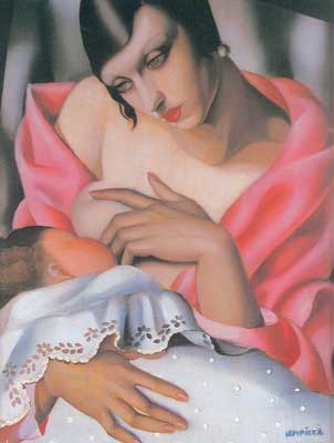 Tamara de Lempicka, Maternity Fine Art Reproduction Oil Painting