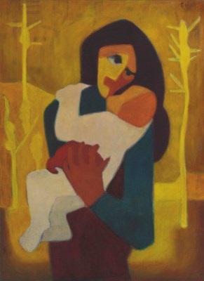 Tilsa Tsuchiya, Maternidad Fine Art Reproduction Oil Painting