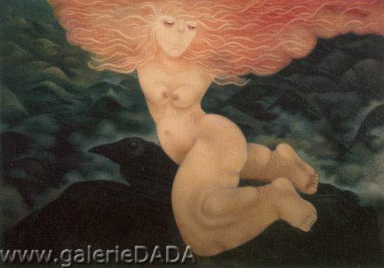 Tilsa Tsuchiya, Myth of the Woman and the Wind Fine Art Reproduction Oil Painting