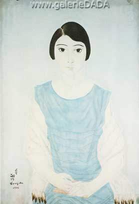 Portrait of a Young Girl in a Blue Dress