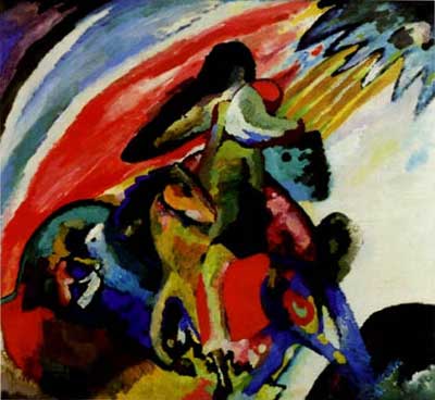 Vasilii Kandinsky, Improvisation 12 Rider Fine Art Reproduction Oil Painting