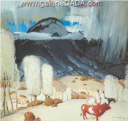 Victor Higgins, Pueblo of Taos Fine Art Reproduction Oil Painting