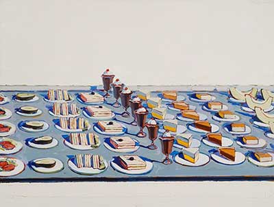 Wayne Thiebaud, Salads, Sandwiches and Desserts Fine Art Reproduction Oil Painting