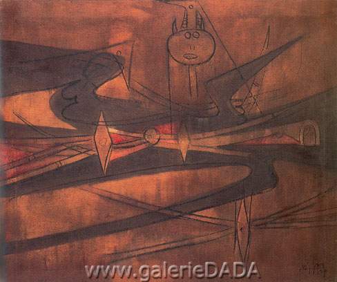 Wifredo Lam, Composition (2) Fine Art Reproduction Oil Painting
