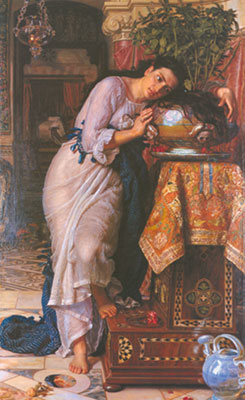 William Holman Hunt, Isabella and the Pot of Basil Fine Art Reproduction Oil Painting