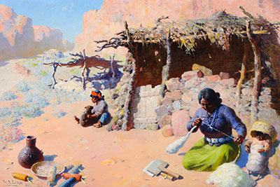 William Robinson Leigh, Navahos at Home  Fine Art Reproduction Oil Painting