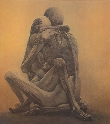 Zdzislaw Beksinski, Bones Fine Art Reproduction Oil Painting