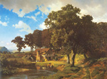 Albert Bierstadt,  A Rustic Mill Fine Art Reproduction Oil Painting