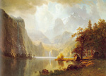 Albert Bierstadt, In the Mountains Fine Art Reproduction Oil Painting