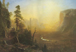 Albert Bierstadt, Yosemite Valley, Glacier Point Trail Fine Art Reproduction Oil Painting