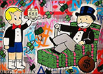 Alec Monopoly, Dollar Chair Fine Art Reproduction Oil Painting