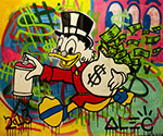 Alec Monopoly, Donald Duck Fine Art Reproduction Oil Painting