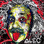 Alec Monopoly, Einstein Tongue Fine Art Reproduction Oil Painting