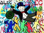 Alec Monopoly, Haring Dancing Fine Art Reproduction Oil Painting
