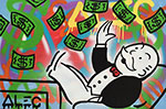 Alec Monopoly, Smoking Money Fine Art Reproduction Oil Painting