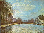 Alfred Sisley, Canal St Martin, Paris Fine Art Reproduction Oil Painting