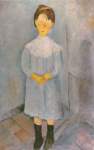 Amedeo Modigliani, Little Girl in Blue Fine Art Reproduction Oil Painting