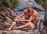 Andre Dunoyer de Segonzac, The Seated Bather Fine Art Reproduction Oil Painting
