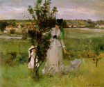 Berthe Morisot, Hide and Seek Fine Art Reproduction Oil Painting