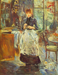 Berthe Morisot, In the Dining Room Fine Art Reproduction Oil Painting