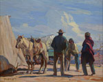 Carl Oscar Borg, Desert Meeting Fine Art Reproduction Oil Painting