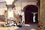 Carl Oscar Borg,  Open Door at the Governors Palace Fine Art Reproduction Oil Painting