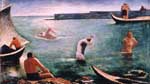 Carlo Carra, Nuotatori Fine Art Reproduction Oil Painting
