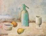 Carlo Carra, Still Life with Siphon Fine Art Reproduction Oil Painting