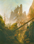 Caspar David Friedrich, Rocky Ravine Fine Art Reproduction Oil Painting