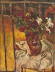 Chaim Soutine, Bouquet of Flowers on a Balcony Fine Art Reproduction Oil Painting