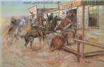 Charles M. Russell, In Without Knocking Fine Art Reproduction Oil Painting