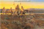 Charles M. Russell, Piegans Fine Art Reproduction Oil Painting