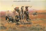 Charles M. Russell, When Blackfeet and Sioux Meet Fine Art Reproduction Oil Painting