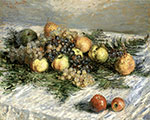 Claude Monet, Pears and Grapes Fine Art Reproduction Oil Painting