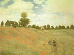 Claude Monet, Poppies at Argenteuil Fine Art Reproduction Oil Painting