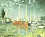 Claude Monet, Red Boats, Argenteuil Fine Art Reproduction Oil Painting