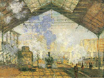 Claude Monet, The Saint-Lazare Station Fine Art Reproduction Oil Painting