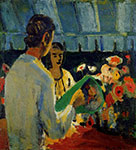 David  Park, The Flower Seller Fine Art Reproduction Oil Painting
