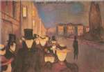 Edvard Munch, Evening on Karl Johan Street Fine Art Reproduction Oil Painting