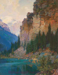 Edward Henry Potthast, In the Far Northwest-Montana Fine Art Reproduction Oil Painting