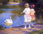 Edward Henry Potthast, The Swan Fine Art Reproduction Oil Painting