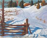 Edwin H. Holgate, Ski Tracks Fine Art Reproduction Oil Painting